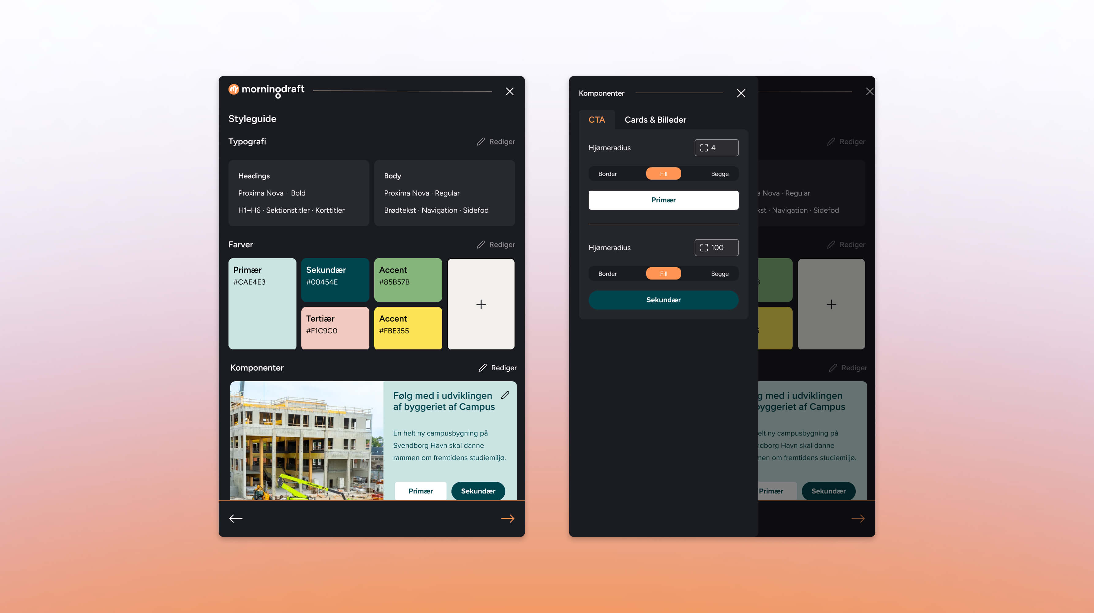 Morningdraft styleguide efter test