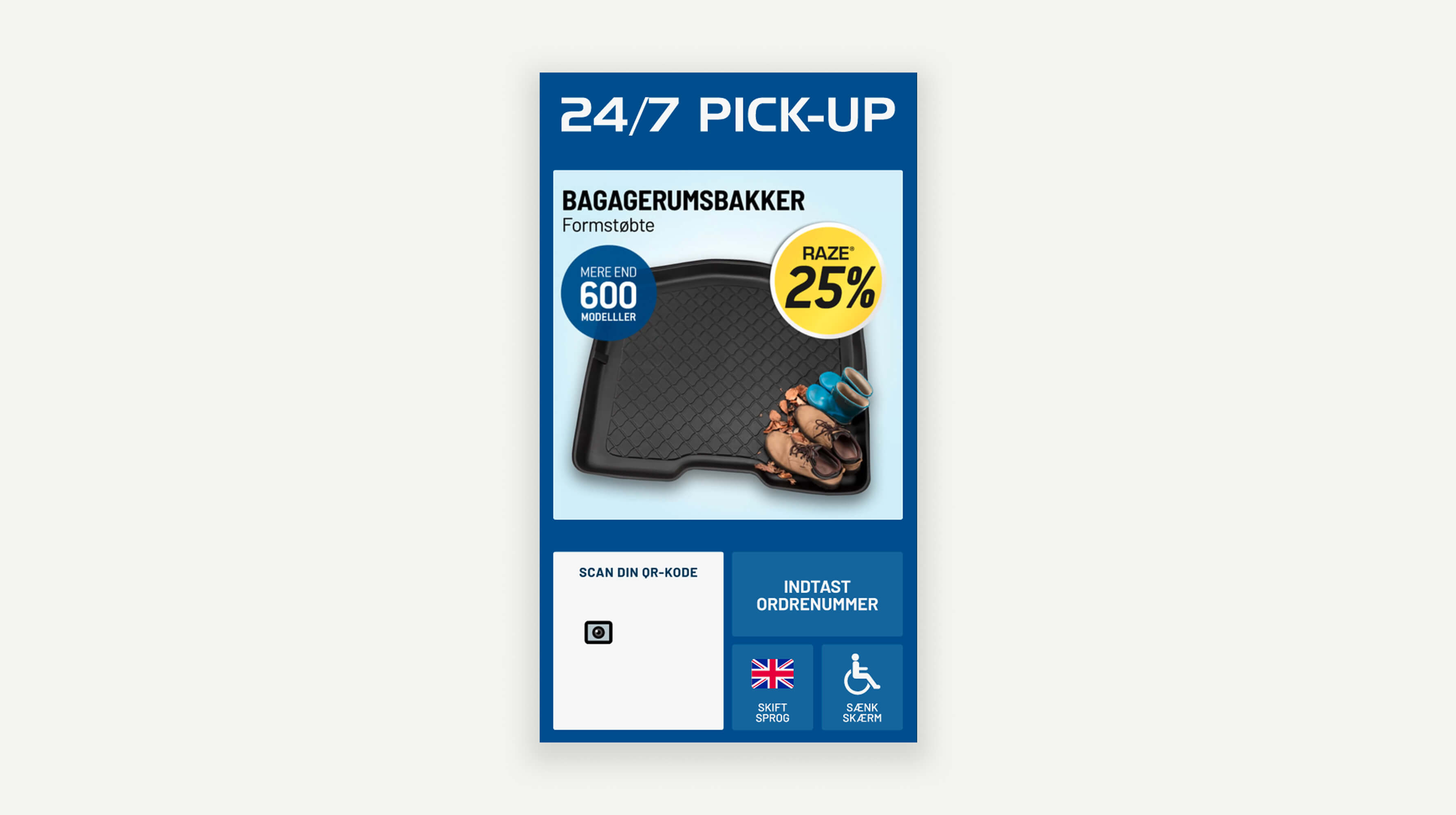 Prototype V1 og heatmap fra eyetracking-test af 24/7 PICK-UP interfacet